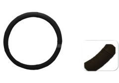 LEDER LENKRADHÜLLE SCHWARZES LEDER(39-41CM.)