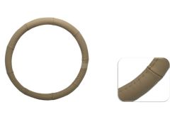 LEDER LENKRADHÜLLE BEIGES LEDER (39-41CM.)
