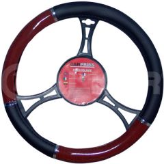 LENKRADHÜLLE (SCHWARZ/HOLZR 37-39CM.)