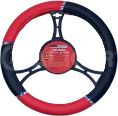 LENKRADHÜLLE (SCHWARZ/ROT 37-39CM.)