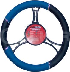 LENKRADHÜLLE (SCHWARZ/BLAU 37-39CM.)